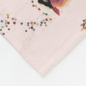 Feminine Surrealism in Warm Tones フリースブランケット (角)