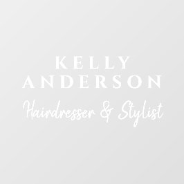 Feminine Typography Business Name Hairdresser  ウィンドウサイン