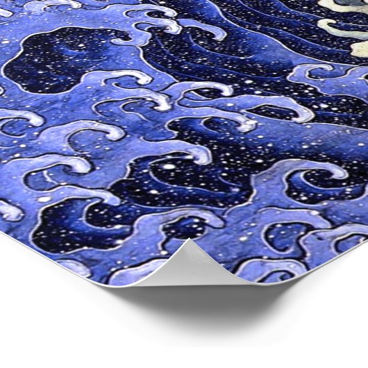 Feminine Wave | Hokusai | ポスター (角)