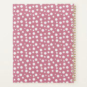 Feminine White Blush Pink Polka Dot Pattern プランナー手帳 (裏面)
