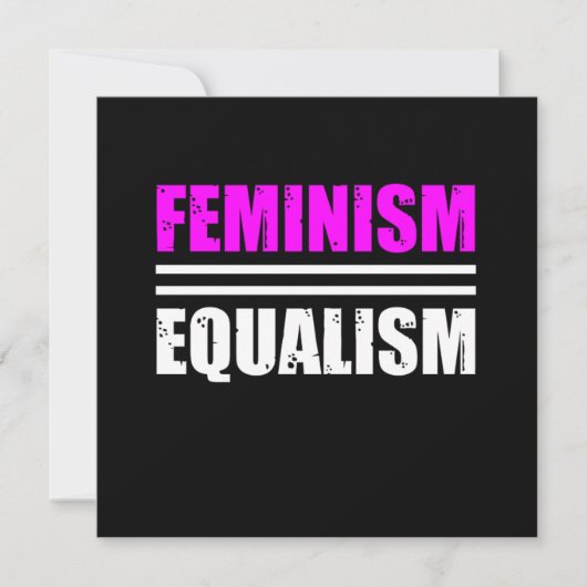 Feminism Equalism Equality Feminist Womens Right G 招待状 (正面)