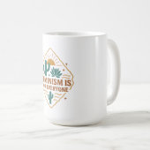 Feminism Is For Everyone – Inclusive Empowerment コーヒーマグカップ (正面右)