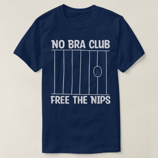 Feminism No Bra Club Free The Nips 1301  Tシャツ (デザイン正面)