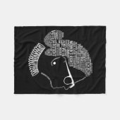 Feminism Quotes Feminist Womens Rights  フリースブランケット (正面(横))