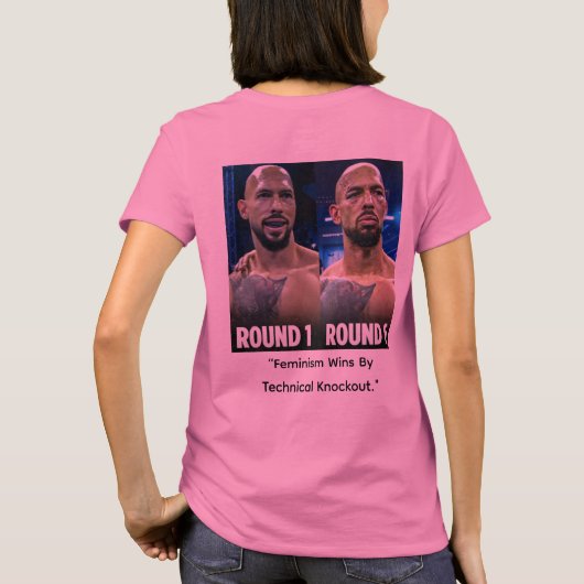 Feminism Wins By Technical Knockout Tシャツ (裏面)