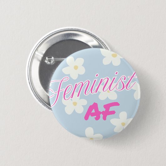Feminist AF - button 缶バッジ (正面&裏面)