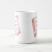 Feminist Agenda Girly Book Design | Cute Pink コーヒーマグカップ (中央)