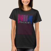 Feminist Bisexual Pride Flag Barcode Pro Choice Fe Tシャツ (正面)