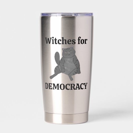 Feminist Cat Meme Whimsy Goth Witch Zodiac Tarot 保温保冷タンブラー (正面)