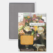 Feminist Collage Wall Art Abstract Decor マグネット (正面/裏面)