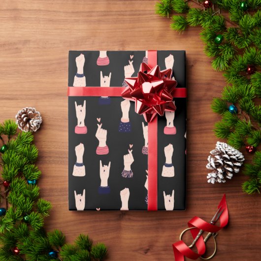 Feminist Elegant Black ラッピングペーパー (クリスマスギフト)