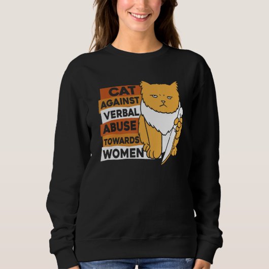 Feminist Feline Equality Women s Rights  Feminism  スウェットシャツ (正面)
