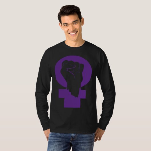 Feminist Feminism Equality Empowered Social Symbol Tシャツ (正面フル)