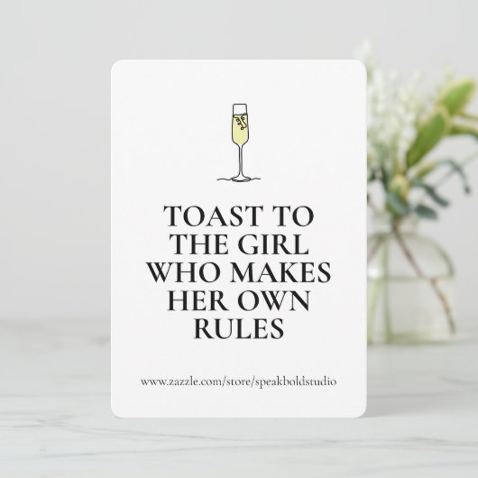 Feminist Gift Card Sassy Quote for Confident Women シーズンカード (スタンド正面)