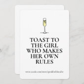 Feminist Gift Card Sassy Quote for Confident Women シーズンカード (正面/裏面)