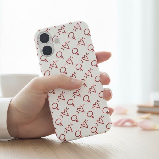 Feminist Heart Symbol Girl Power iPhone Case Case-Mate iPhoneケース