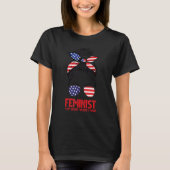 Feminist is My Second Favorite F-Word Messy Bun Tシャツ (正面)