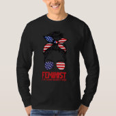 Feminist is My Second Favorite F-Word Messy Bun Tシャツ (正面)