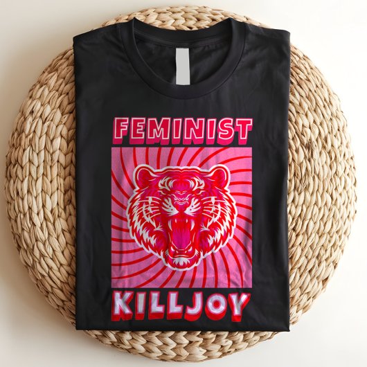 Feminist Killjoy Roaring Pink Tiger Girl Power Tシャツ