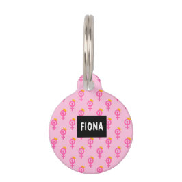 Feminist Pink ペット　ネームタグ