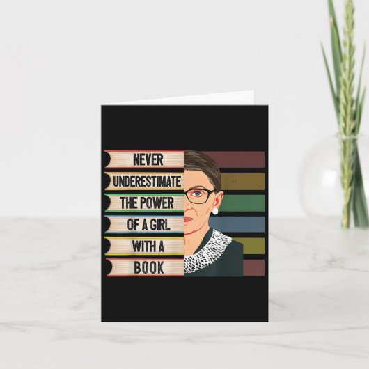 Feminist Ruth Bader Ginsburg Rbg Quote Girl With B カード (正面)