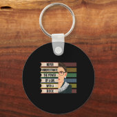 Feminist Ruth Bader Ginsburg Rbg Quote Girl With B キーホルダー (正面)