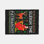 Feminist Ruth Bader Ginsburg Rbg Xmas Sleigh The P フリースブランケット (正面(横))