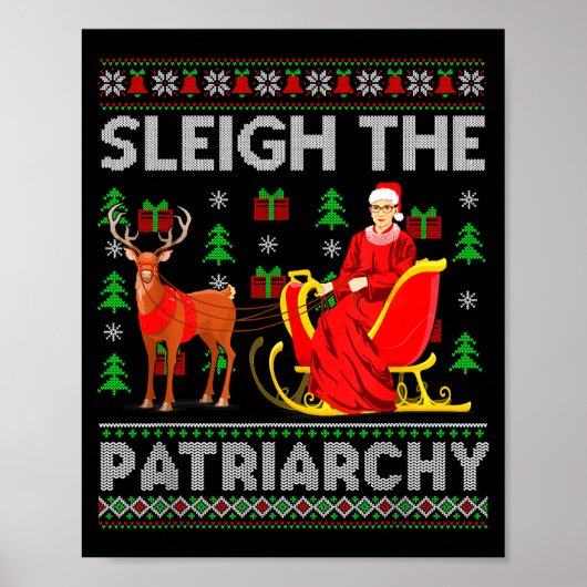 Feminist Ruth Bader Ginsburg Rbg Xmas Sleigh The P ポスター (正面)