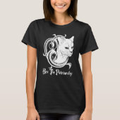 Feminist Witch Black Cat Hex The Patriarchy Tシャツ (正面)