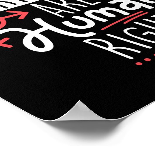 Feminist Women's Rights Are Human Rights ポスター (角)