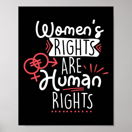 Feminist Women's Rights Are Human Rights ポスター (正面)