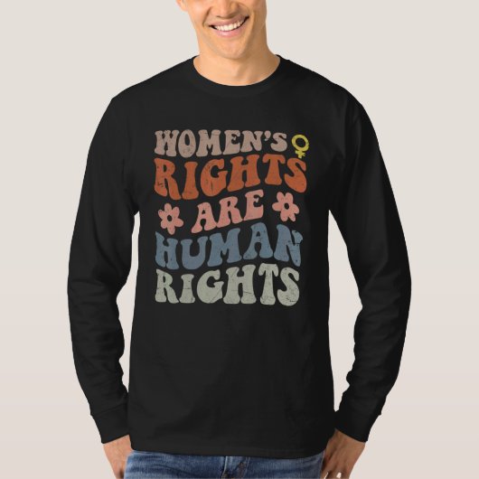 Feminist Women's Rights Are Human Rights Tシャツ (正面)