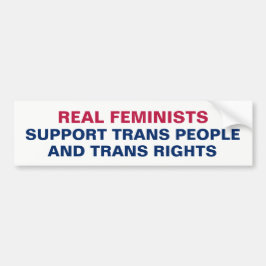 Feminists Support Trans People and Trans Rights バンパーステッカー