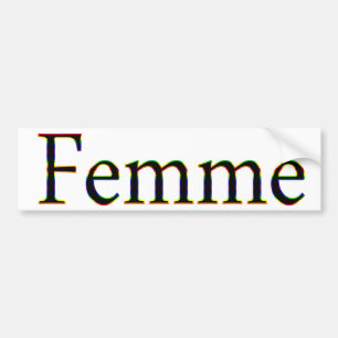 Femmeのバンパーステッカー バンパーステッカー
