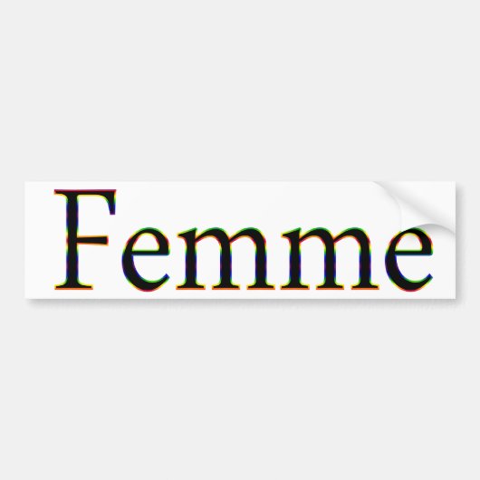 Femmeのバンパーステッカー バンパーステッカー (正面)