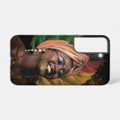 Femme africaine artistique samsung galaxyケース (裏面横)