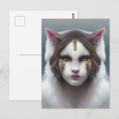 Femme-chat déesse nordique ポストカード (正面/裏面)