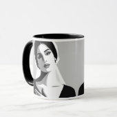 Femme dans l'ombre et la lumière. マグカップ (正面左)