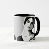 Femme dans l'ombre et la lumière. マグカップ (正面右)