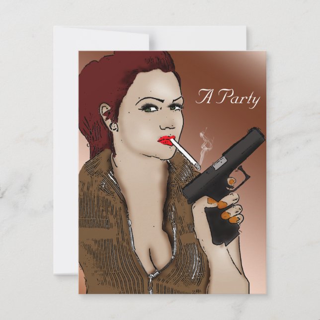 Femme Fatale -喫煙と銃 (正面)