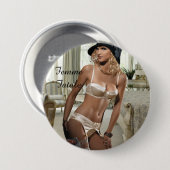 Femme Fatale 1920s -喫煙と銃 缶バッジ (正面&裏面)