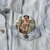 Femme Fatale 1920s -喫煙と銃 缶バッジ (インサイチュ)