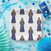 Femme marocaine en Motif Caftan ペーパープレート (パーティー)