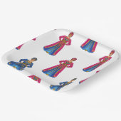 Femme marocaine en Motif vestimentaire traditionne ペーパープレート (傾斜あり)