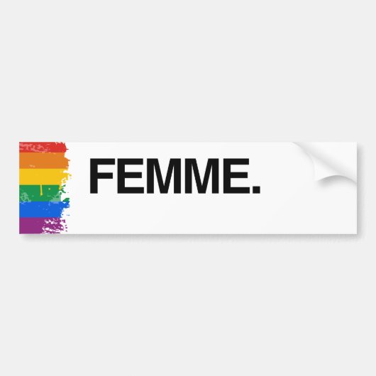 FEMME - .png バンパーステッカー (正面)