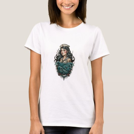 femme tee shirt pin up tシャツ (正面)