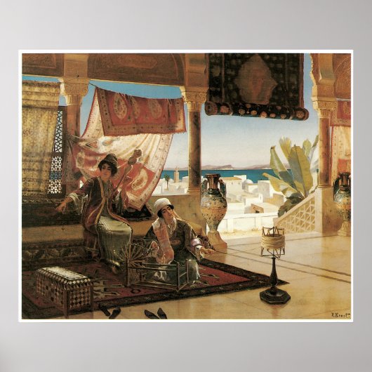 Femmes filant au Morac, Roudlf Ernst ポスター (正面)