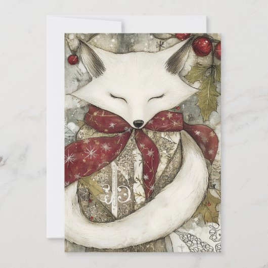 Fen the Fox | Woodland Whimsy Holiday Card シーズンカード (正面)