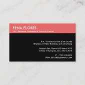 fena flowers ：大学院 コーリングカード (裏面)