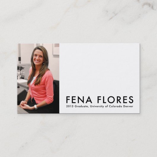 fena flowers ：大学院 コーリングカード (正面)